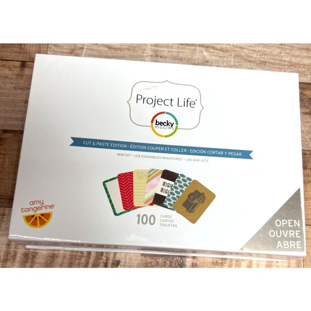 Project Life Becky Higgins Cut & Paste Edition Mini Kit 9 Cards Scrapbooking